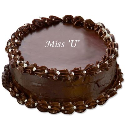 "Round shape chocolate cake - 1kg - Click here to View more details about this Product